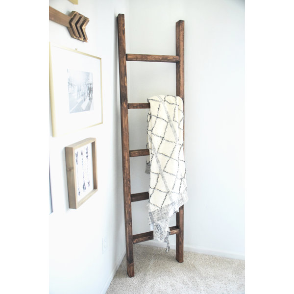 Gracie Oaks 72'' Tall Solid Wood Blanket Ladder & Reviews Wayfair
